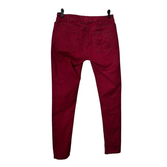5.11 Tactical Defender-Flex Slim Jeans Womens Size 8 Long Red Mid Rise Utility - Picture 2 of 14